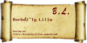 Borbély Lilla névjegykártya